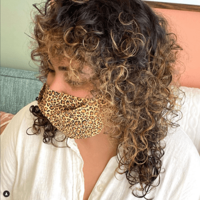 Curly Hair Latina Woman