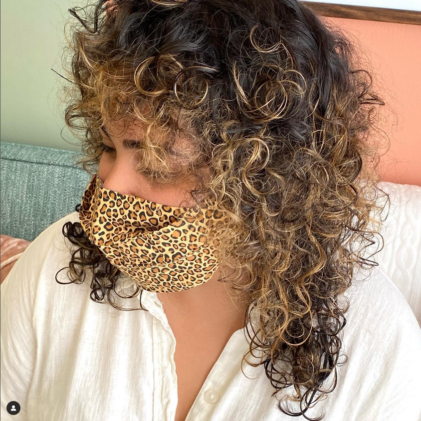 Curly Hair Latina Woman